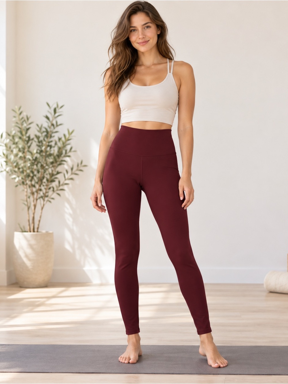 Offline by Aerie High Rise Leggings Burgundy Womens S Activewear Yoga Workout